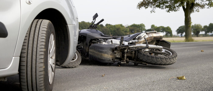 A motorcycle on the road